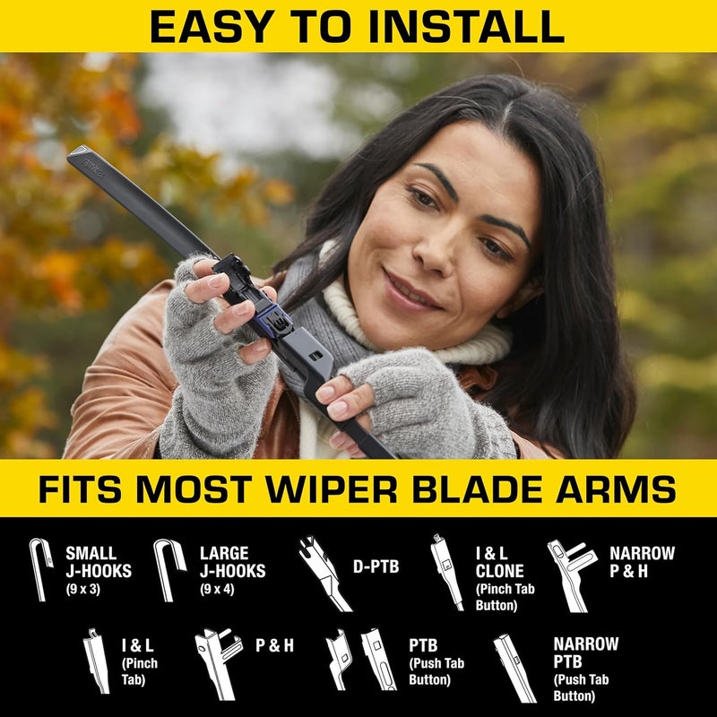 Rainx 870420 Rugged XL Wiper Blade 20", Windshield Wipers Replacement, Quiet & Durable Beam Design, All Weather Performance & Easy Universal Install, Blade Wear Indicator (Pack of 1) - Image 2